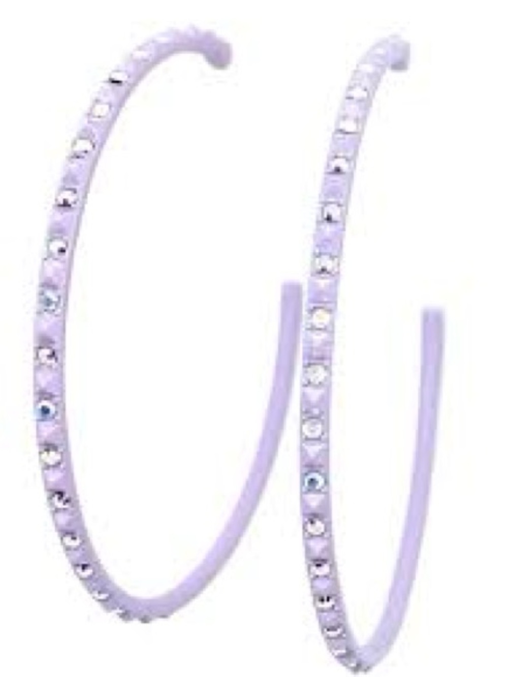 Kendra Scott Lavender Crystal Hoop Earrings val